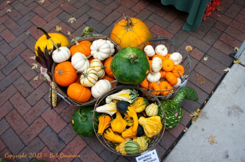 Pumpkins and gourds were in season on Oct. 5 at the Dane County Farmers Market in Madison, Wis.