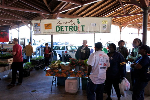 Grown in Detroit stand at Eastern Market