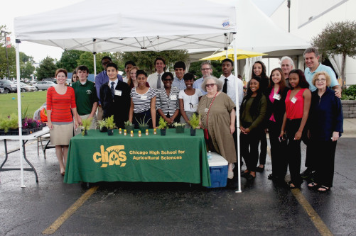 Chicago High School for Agricultural Sciences students